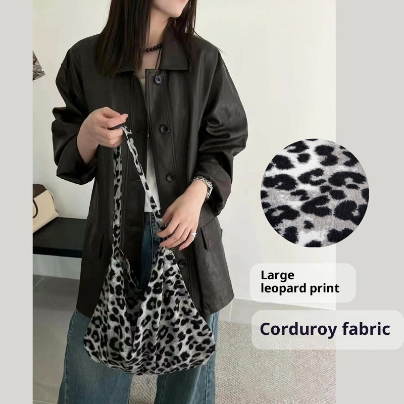 Leonor | Mala Feminina Casual com Padrão Leopardo