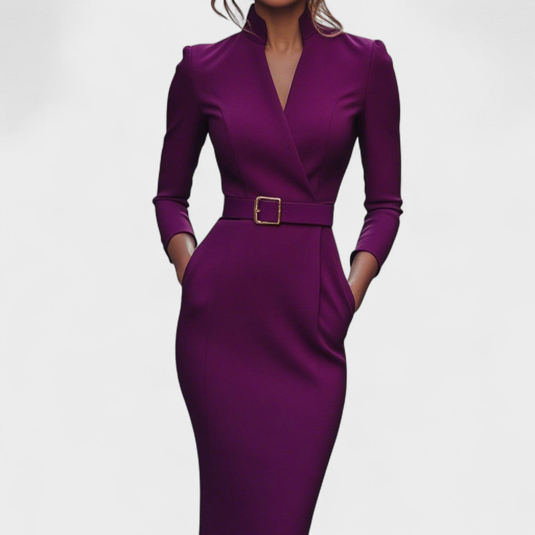 Inês - Vestido Elegante com Cinto