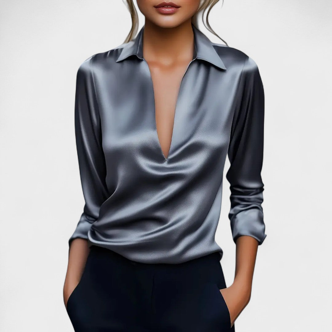 Nádia - Blusa Premium com decote em V