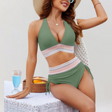 Vitória – Conjunto de biquíni de cintura alta com controlo da barriga