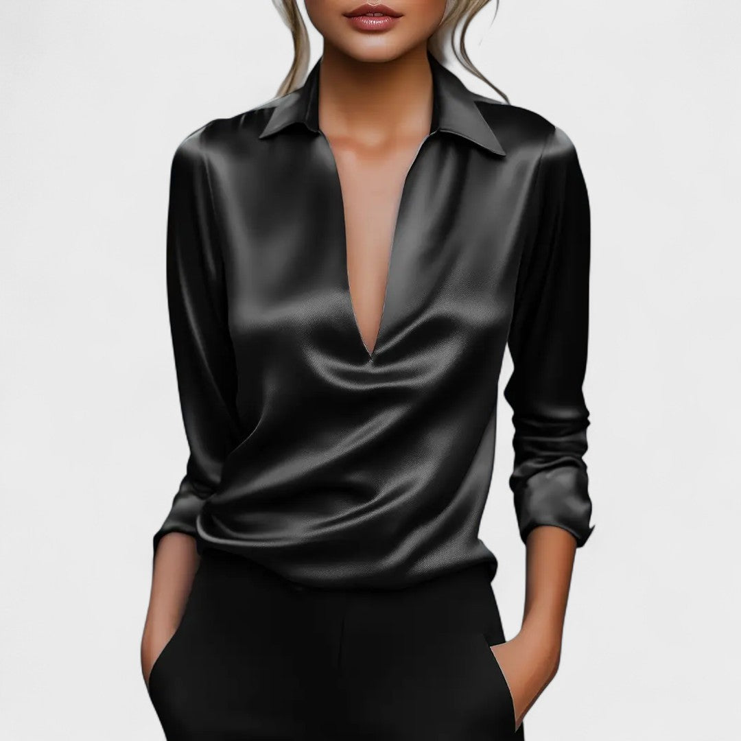 Nádia - Blusa Premium com decote em V